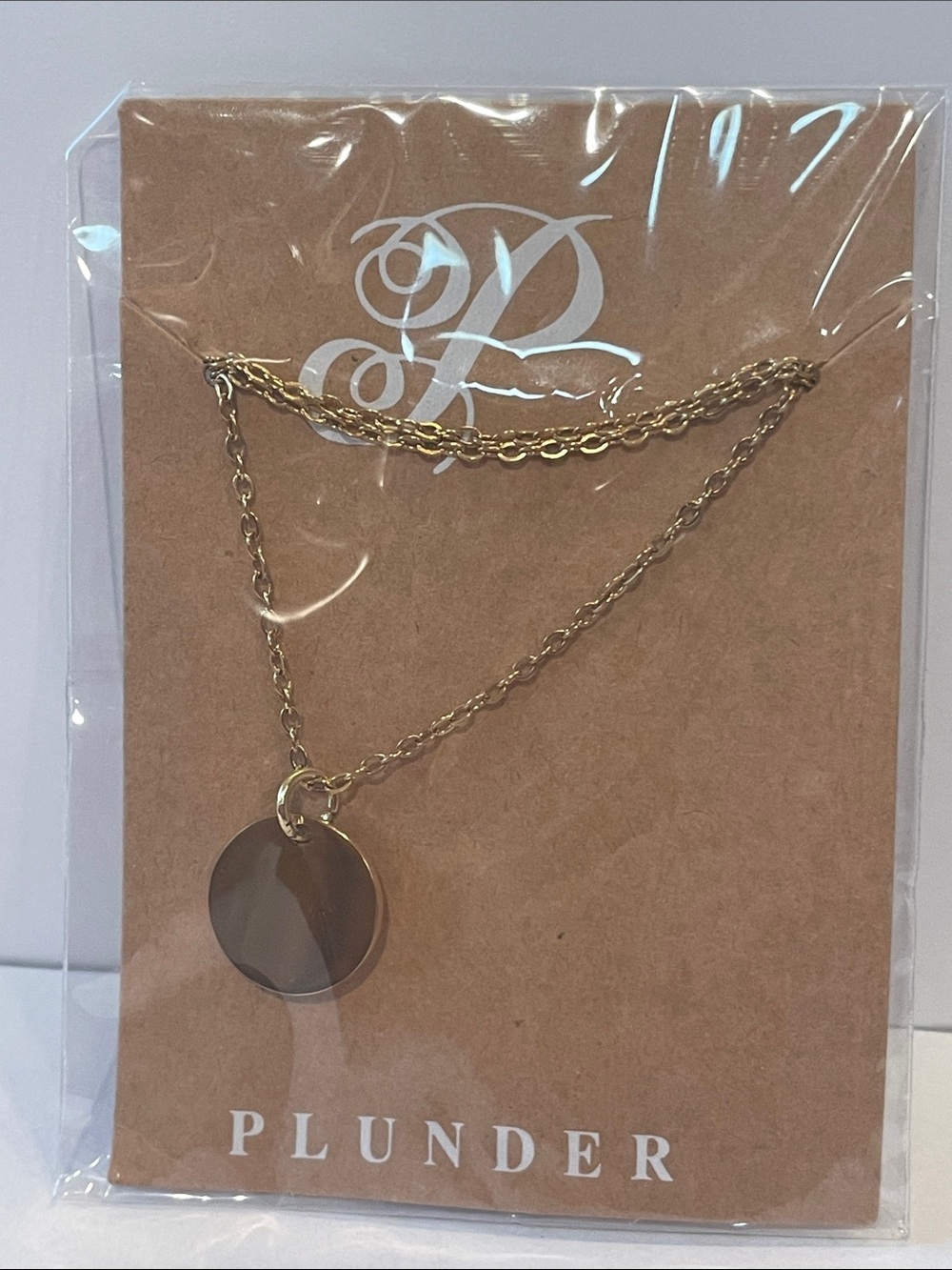 Plunder Gold Disc Necklace - Gold